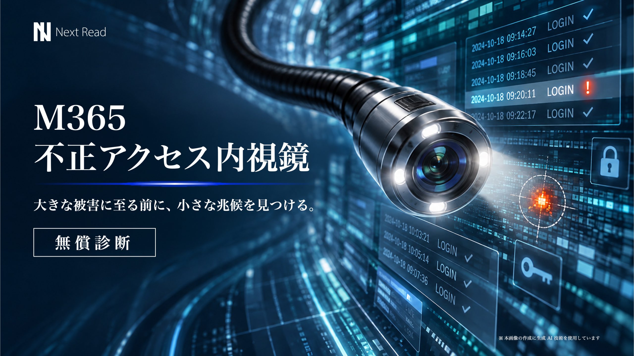 無償診断 「M365 不正アクセス内視鏡」のご案内
